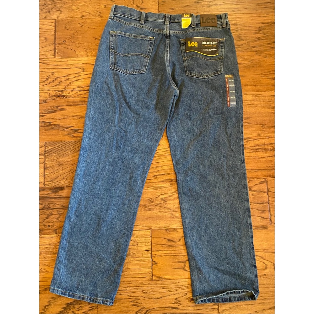 Lee Mens Relaxed Fit Straight Leg Jeans Medium Wash 36x30 New With Tags - Picture 4 of 8